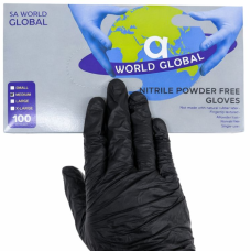 NITRILE BLACK GLOVE (M) DISPOSABLE