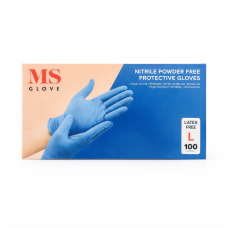 NITRILE BLUE GLOVE (L) DISPOSABLE 